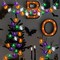 20FT 40 LED 3D Pumpkin Bat Ghost Spider Battery Operated String Lights(Orange,Purple,White,Green)